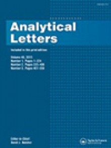 Analytical Letters期刊