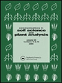 Communications In Soil Science And Plant Analysis期刊