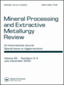 Mineral Processing And Extractive Metallurgy Review期刊