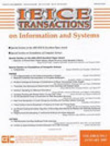 Ieice Transactions On Information And Systems期刊