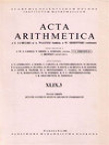 Acta Arithmetica期刊