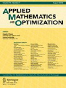 Applied Mathematics And Optimization期刊