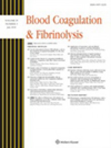 Blood Coagulation & Fibrinolysis期刊