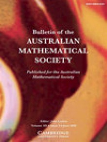 Bulletin Of The Australian Mathematical Society期刊