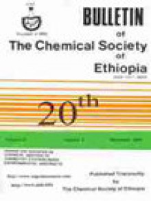 Bulletin Of The Chemical Society Of Ethiopia期刊