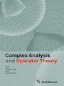 Complex Analysis And Operator Theory期刊