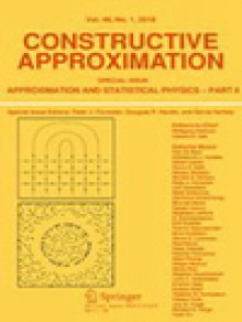 Constructive Approximation期刊