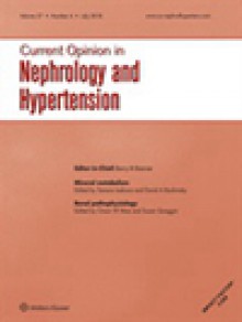 Current Opinion In Nephrology And Hypertension期刊