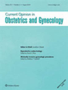 Current Opinion In Obstetrics & Gynecology期刊