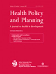 Health Policy And Planning期刊