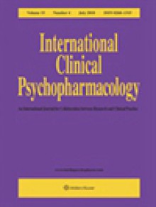 International Clinical Psychopharmacology