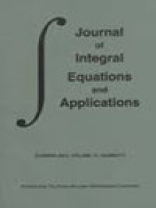 Journal Of Integral Equations And Applications期刊