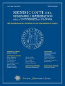 Rendiconti Del Seminario Matematico Della Universita Di Padova期刊