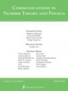 Communications In Number Theory And Physics期刊