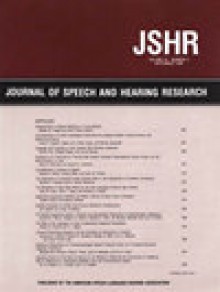 Journal Of Speech Language And Hearing Research期刊