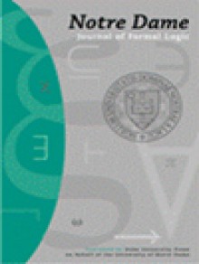 Notre Dame Journal Of Formal Logic期刊