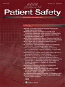 Journal Of Patient Safety期刊