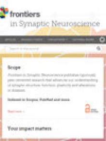 Frontiers In Synaptic Neuroscience期刊