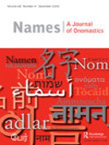 Names-a Journal Of Onomastics期刊