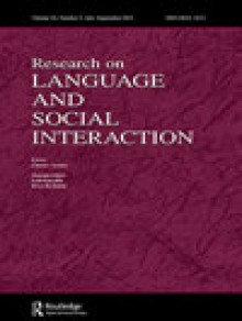 Research On Language And Social Interaction期刊