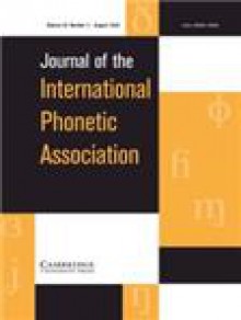 Journal Of The International Phonetic Association期刊