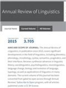 Annual Review Of Linguistics期刊