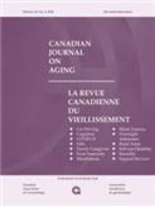 Canadian Journal On Aging-revue Canadienne Du Vieillissement