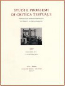 Studi E Problemi Di Critica Testuale