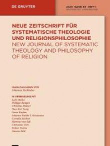 Neue Zeitschrift Fur Systematische Theologie Und Religionsphilosophie期刊