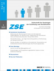 Zeitschrift Fur Soziologie Der Erziehung Und Sozialisation期刊