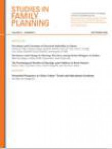 Studies In Family Planning期刊