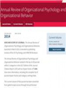 Annual Review Of Organizational Psychology And Organizational Behavior期刊