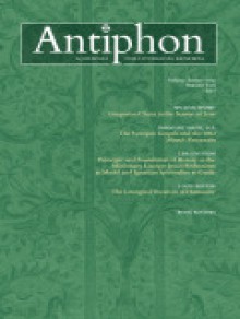 Antiphon-a Journal For Liturgical Renewal期刊