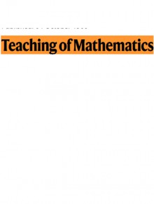 Teaching Of Mathematics期刊